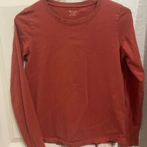 Madewell Northside Long-Sleeve Vintage Tee Burnt Orange / Rust XS
